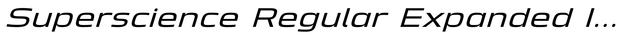 Superscience Regular Expanded Italic image